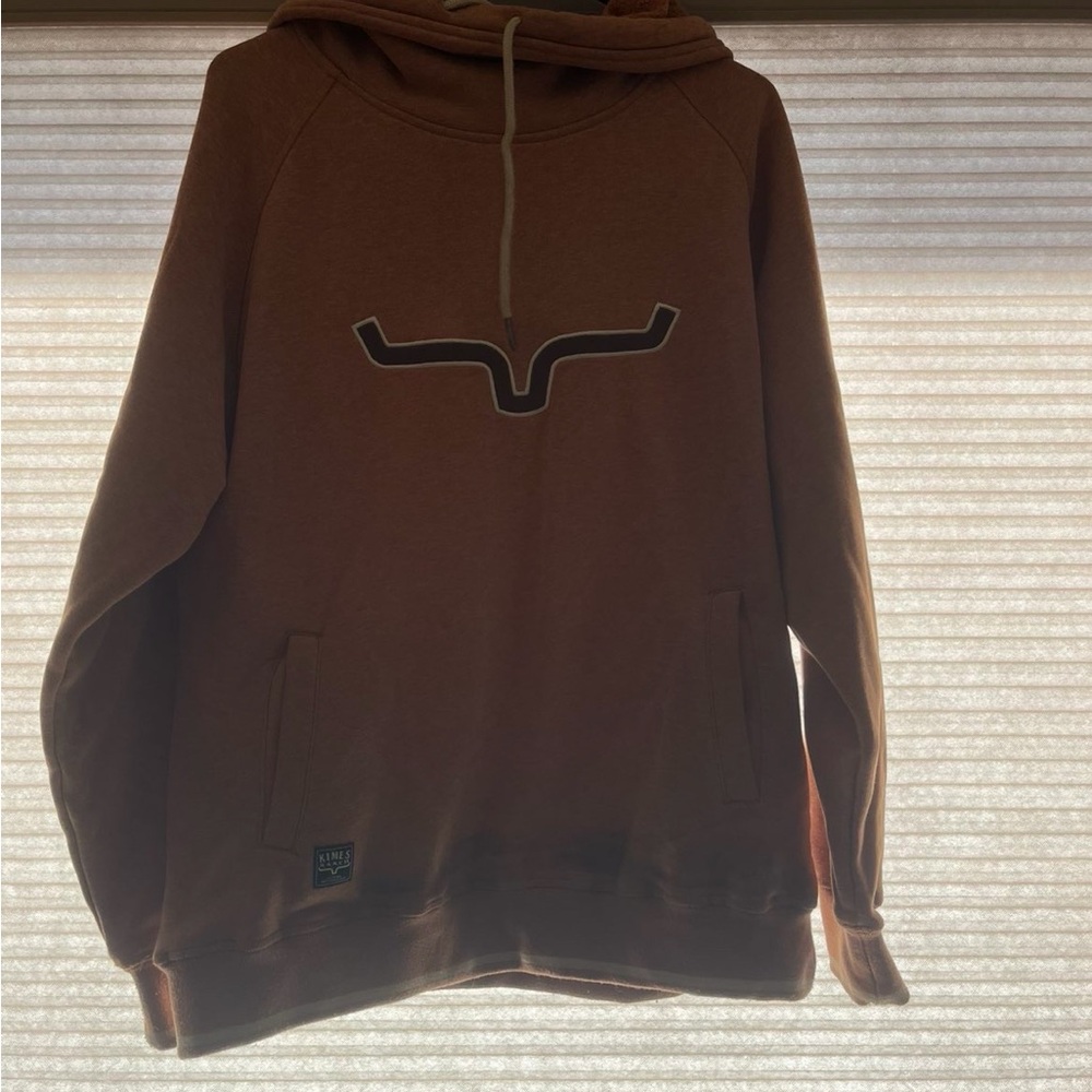 Kimes Ranch Brown Pullover Hoodie with Subtle Logo